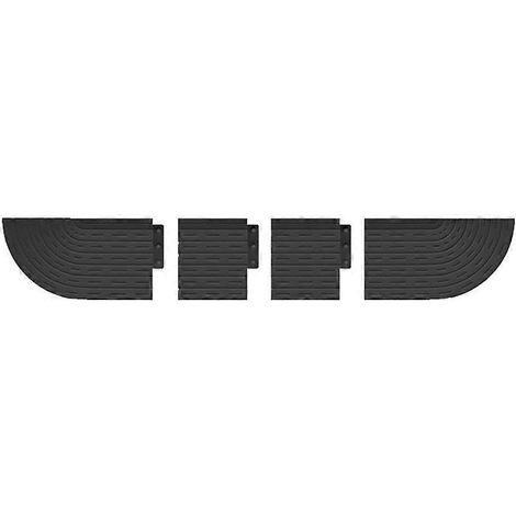 Kit de rampe de seuil de porte antidérapante pour aspirateur robot intelligent, compatible avec les fauteuils roulants, noir. (1/5)