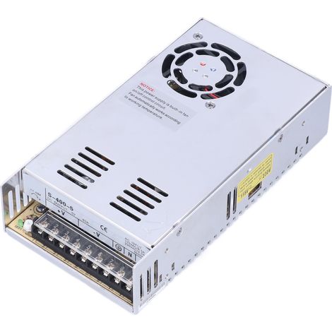 Alimentation à découpage CC avec pinces, boîtier en alliage d'aluminium, 400 W, pour conversion de tension 115-230 V CA, 400-5 V, 5 V/60 A (1/5)