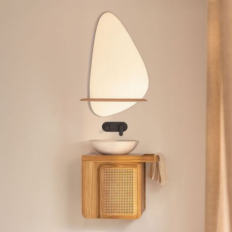 Set di mobili da bagno sospesi 60x40 cm in legno di teak Georgy SKLUM            