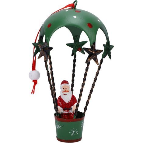 Ornement d'arbre de noël, décoration suspendue en fer Vintage pour étagère de Table, cheminée, bibliothèque, Parachute (1/5)
