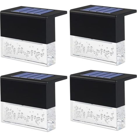 Gartenleuchten Solarleuchten, wasserdichte solarbetriebene Wandleuchten, LED-Solardeckleuchte, Treppenboden, Gartenzaunleuchte, LED-Solarleuchte
