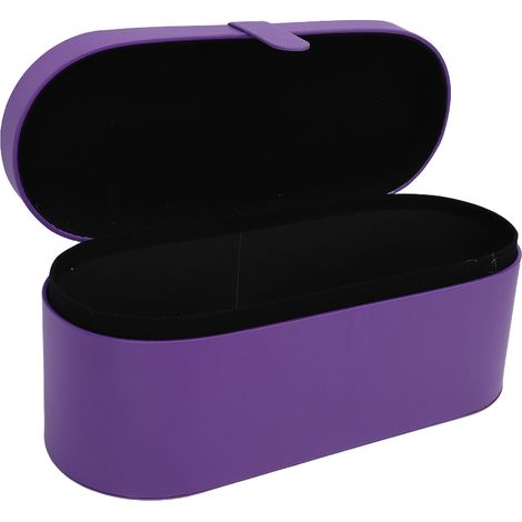 Reisetasche für Haarstyling-Geräte, PU-Leder, Haartrockner-Tragetasche, kratzfest, spritzwassergeschützt, Aufbewahrungsbox für Haarstyling-Geräte zu Hause, Lila (1/5)