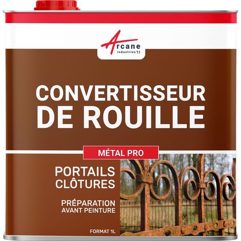Arcane Industries – Convertisseur de rouille métalpro 1 L – Antirouille pour acier, fer forgé, fer blanc – Protection anticorrosion rapide – Application facile (1/5)