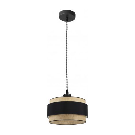 Kandy Suspension 1xe27 Naturel/noir Regx30x30 Cm