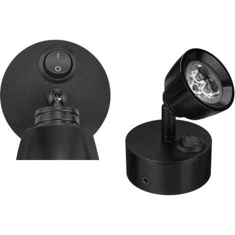 Lámpara de lectura LED de 12 V y 3 W, luz negra, aplique de pared interior con interruptor, iluminación flexible de 180° para autocaravanas, barcos, caravanas, furgonetas camper, yates y furgonetas. (1/5)