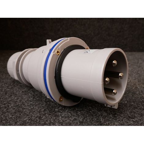 Fiche prise mobile 3P+T 63A mâle bleu 200-250V étanche IP44 bornes à cage 9h OPTIMA (1/2)