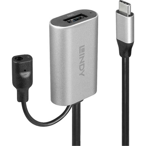 LINDY Câble USB USB 3.2 Gen1 USB-C® mâle, USB-A femelle 5.00 m noir, gris 43270 (1/4)