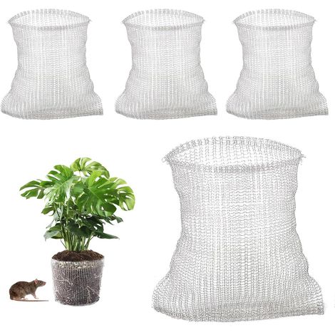 4 Pièces Paniers de Protection des Racines, Plantes Sacs en Maille Métallique, Protections de Racines en Maille, pour Plantes, Campagnols 45 x 40cm