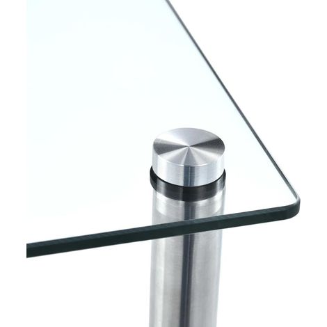 vidaxl Regal 3 Ebenen Transparent 40x40x67 cm Sicherheitsglas