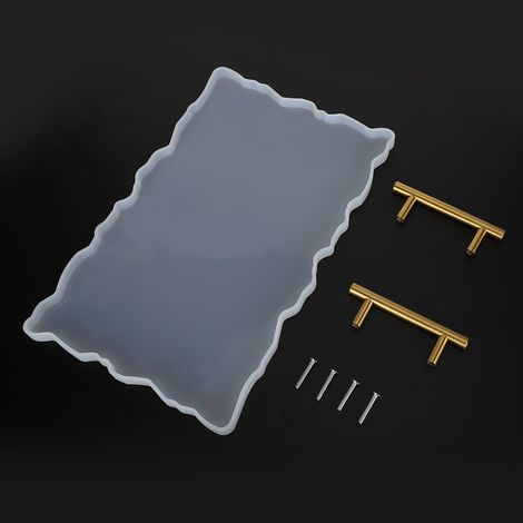 Moule en résine époxy pour plateau à fruits et à thé avec petites poignées - Matériaux de bricolage pour plateaux et sous-verres