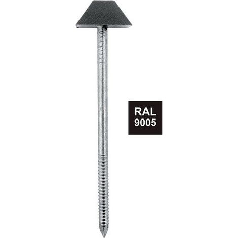 Lot de 100 pointes annelées – Tête plate large – 3.1mm x 70mm – Pour toiture – Plastique – Emballage 15.9cm x 14.2cm x 6.1cm – Bol Fixation