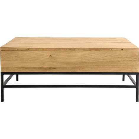 Tavolino rialzabile industriale legno di mango e metallo L110 cm YPSTER (1/4)
