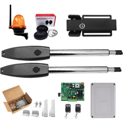 Kit d'ouvre-portes automatiques Kit d'ouvre-porte automatique opérateur de porte Double robuste for portes battantes doubles jusqu'à 16 pieds ou 880 lb moteur à courant alternatif pour accessoires de (1/5)