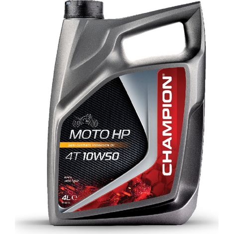 ACEITE DE MOTOR CHAMPION MOTO HP 4T 10W50 4L MA2 SEMISINTÉTICO (AKC)
