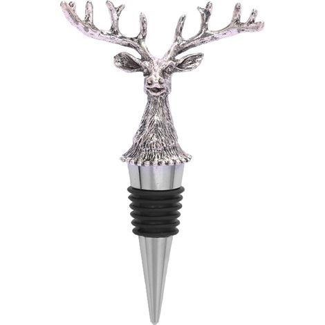 Bouchon tête de cerf 1 pièce Bouchon de vin réutilisable en acier inoxydable-AquaForge (1/5)