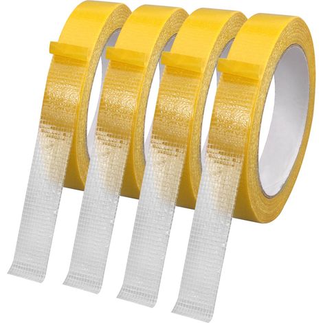 4 Pièces Ruban en Tissu Double Face de 2cm x 20m pour Ourlet, Robe de Mode, Tissu, Rideaux, Polyvalent Sans Traces Ruban de Montage Robuste pour Vêtements(Pas de Couture ou de Repassage Nécessaire) (1/5)
