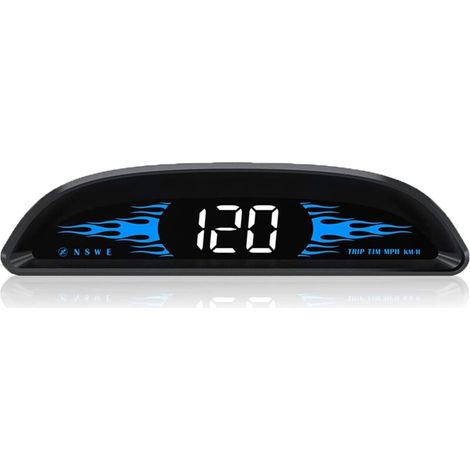 4" Compteur de Vitesse HUD pour Voiture - Affichage Universel du Pare-Brise MPH/KMH - Indicateur de Vitesse numérique - Détecteur de Vitesse GPS - Alarme de survitesse, USB prêt à l'emploi..DEBUNS