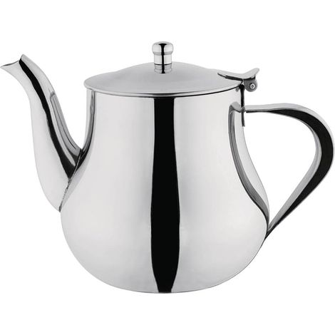 Théière Marocaine - 1 Litre - Acier Inoxydable - Finition Miroir - Bec Anti-goutte - Usage Domestique (1/5)