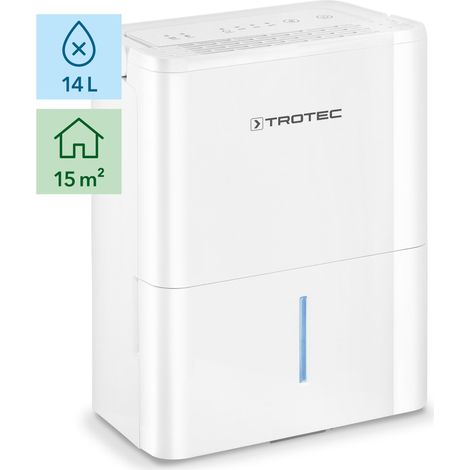 Trotec – Déshumidificateur compact 14l/j pour espaces confinés – Fonctionnement automatique avec hygrostat – Évacuation continue des condensats (1/5)