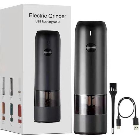 Moulin À Poivre - Électrique Rechargeable USB - Pour Cuisine Domestique - 70 Ml - Noir (1/5)