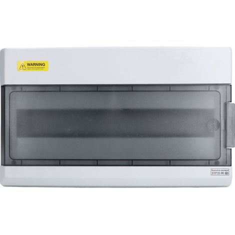 Boîte de Distribution 18 Modules Rail DIN Extérieure IP66 Étanche Transparente Coffret de Jonction (1/5)