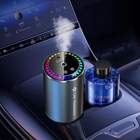 Electric Car Air Freshener with 50ml Scent, Ultrasonic Diffuser, 3 Smart Modes, Auto On/Off, Built-in Rechargeable Battery (1/5)