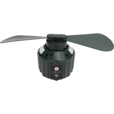 Tragbarer, doppelflügeliger Deckenventilator für den Außenbereich, ideal zum Campen, mit USB-Licht und 10.400 mAh Akkukapazität (grün). (1/5)