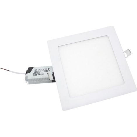 Spot LED Extra Plat Carré 12W Blanc - Blanc Chaud 2300K - 3500K - SILAMP (1/2)