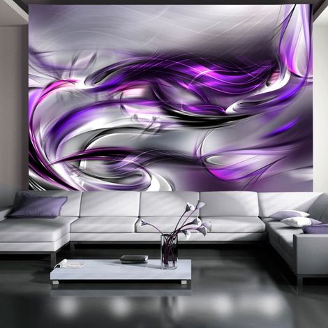 Papier Peint "Tourbillons Pourpre" 280 x 400 cm (1/2)