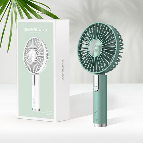 Ventilateur portable mini USB rechargeable – Couleur vert nuit – Compact et design créatif, idéal pour bureau, voyage ou utilisation quotidienne (1/2)