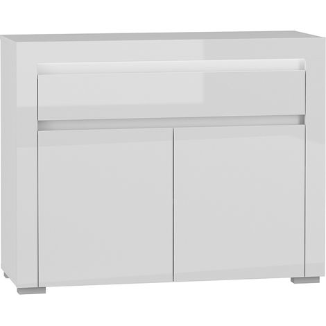 Bufé 2 puertas 1 cajón con LED Kasla Blanco (1/4)