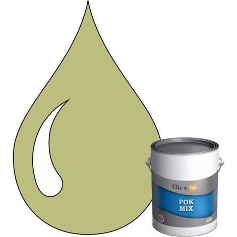 Peinture d'Accroche et Finition 2 en 1 - POK - POK MIX Jaune - Acrylique Satinée - RAL 1000 - 1L (1/4)