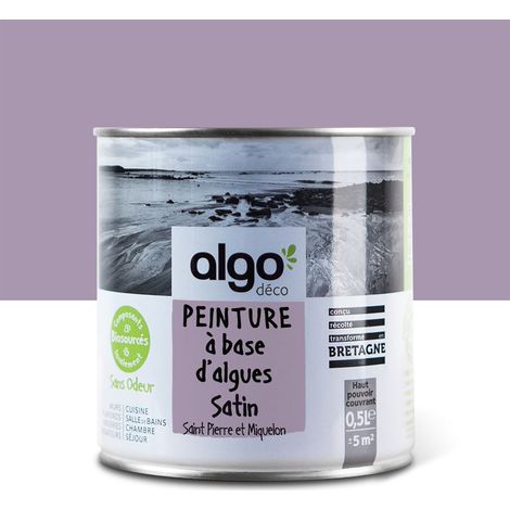 Peinture écologique Algo - Satin - Violet Saint Pierre et Miquelon - 0.5L (1/5)
