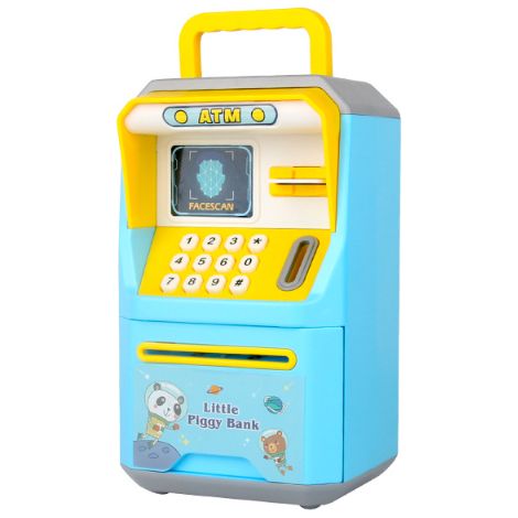 Blue Electronic Money Box - Mini ATM Money Box with Password - For Kids - Great Gift for Boys and Gi (1/5)
