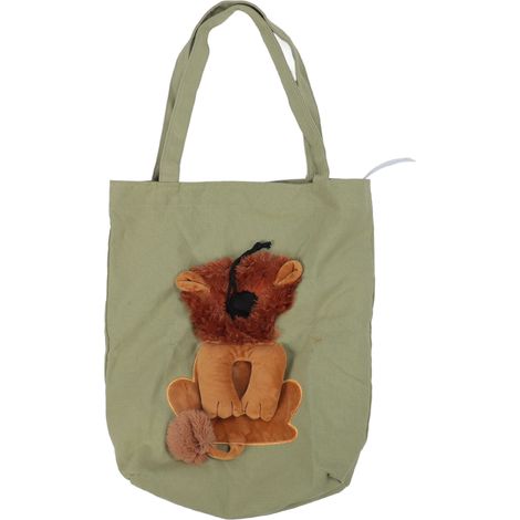 Sac à bandoulière pour animaux - Canvas respirant, tête visible, col ajustable, léger et sécurisé, vert clair, 44x40cm (1/4)