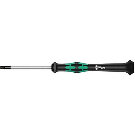 Wera 05118036001 2067 Tournevis electronicien TORX, TX 2 x 40 mm, Noir/vert