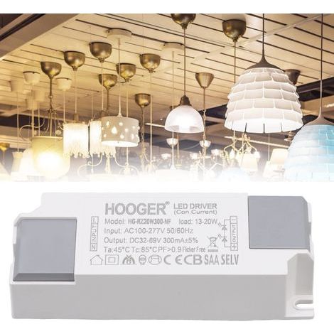 LED-Stromwandler, Wechselstrom 100–277 V auf Gleichstrom 32–69 V, LED-Treiber-Netzteil-Transformator für Innen- und Außenlampen (1/5)