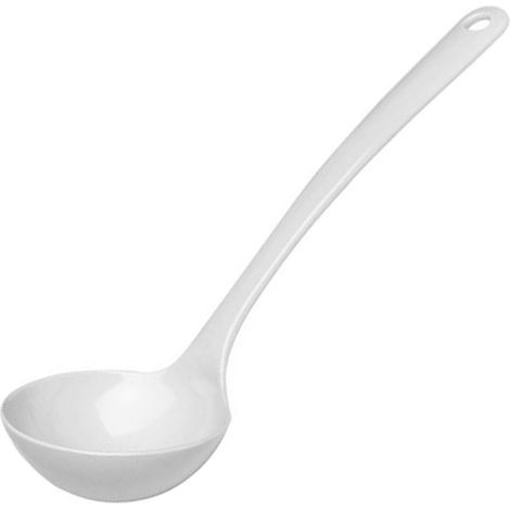 Cucharón de melamina para sopa y salsa, blanco, 0,14 l - Hendi 563700 (1/2)
