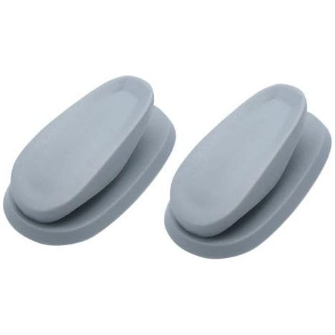 Lot de 2 crochets adhésifs plastique gris 4 cm (1/3)