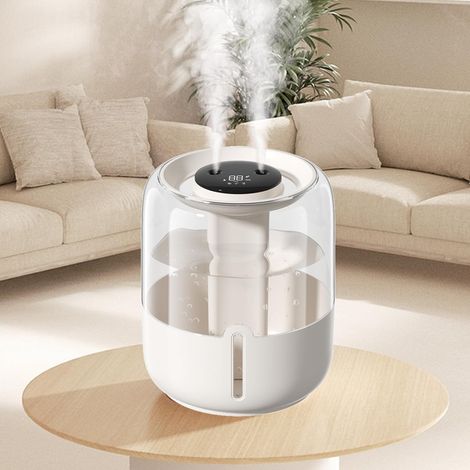 Umidificatore per camera da letto da 6,8 L - Umidificatore a nebbia fredda con due ugelli, 3 impostazioni e luce notturna, facile da riempire e pulire, silenzioso, ideale per piante, ufficio, camera d (1/4)