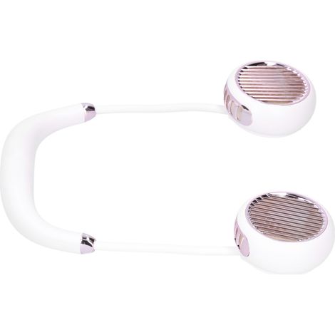 Ventilateur électrique portable à trois vitesses, ventilateur tour de cou, rechargeable par USB. (1/5)