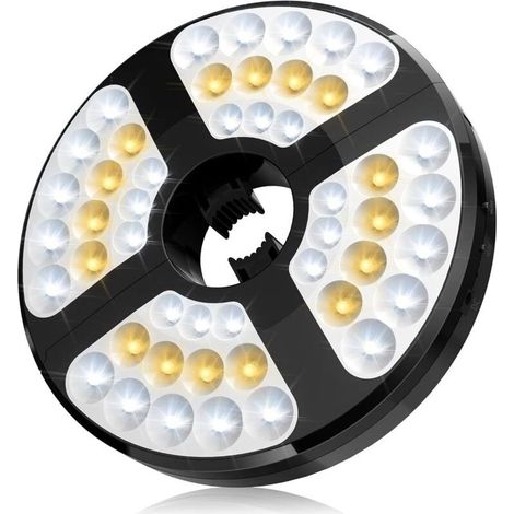 Lampes 48 LED Rechargeable Lumiere de Parasol, avec 3 Modes d'Éclairage 72 Heures Luminaire sans Fil Réglable pour Parasol de Jardin Terrasse Patio Extérieure Tente Camping (1/4)
