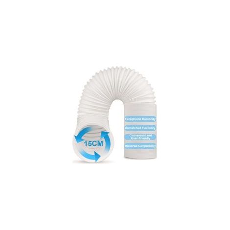 Tuyau Climatiseur Mobile, Tuyau D'évacuation D'air En Pvc Flexible Tube De Ventilation Universel Tuyau Kit Pour Climatiseur Mobile Diamètre 15cm (15CM Diamètre x 2M Longueur) (1/5)