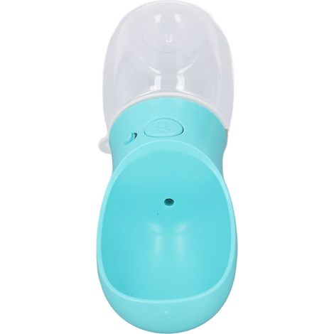 350 ml Plastikflasche, tragbarer Wasserspender für Welpen, Hunde und Katzen, ideal für Reisen und Outdoor-Aktivitäten, blau. (1/5)