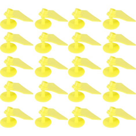 Lot de 20 étiquettes auriculaires vierges pour l'identification du bétail (chèvres, moutons, bovins, vaches, porcs) - Fournitures agricoles - Dimensions : 5,1 x 4,3 cm (1/5)