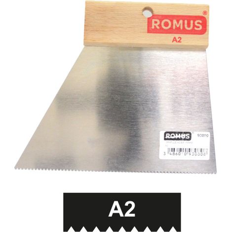 Décoweb – Spatule de solier A2 pour PVC – Outil de pose pour adhésif décoratif – Denture T.K.B. nouvelle norme – Consommation 250-300 g/m²
