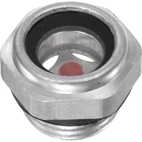 Air Compresseur Huile Niveau Jauge Vision Verre 3/8" Mâle Fileté Aluminium Liquide Indicateur Vision Fenêtre (1/5)