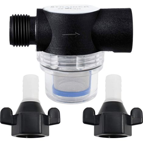 Filtre pour Pompe à Visser Crépine De Pompe à Eau à Membrane Marine RV Marine 1 / 2inch Le Filtre à SéDiments pour L'ExtéRieur Filtre D'EntréE d'eau de Jardinage avec éCran 50 Mesh (1/5)