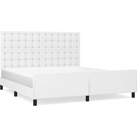 Maison Exclusive - Giroletto con Testiera Bianco 180x200 cm in Similpelle (1/5)