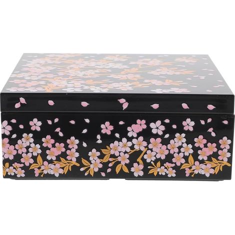 Boîte à bento japonaise motif de fleurs cerisier, plateau (1/5)